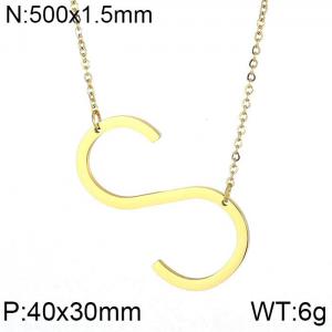 SS Gold-Plating Necklace - KN25662-K