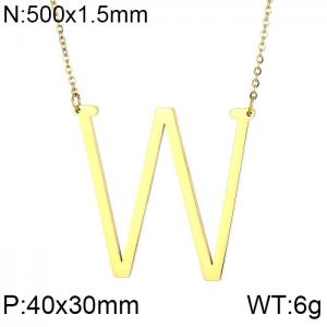 SS Gold-Plating Necklace - KN25666-K