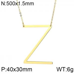SS Gold-Plating Necklace - KN25669-K