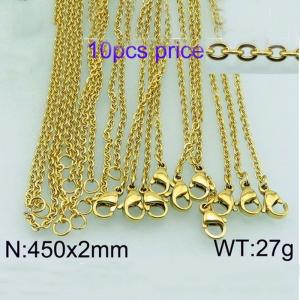 Staineless Steel Small Gold-plating Chain - KN26069-Z