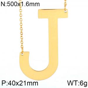 SS Gold-Plating Necklace - KN26340-K