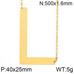 SS Gold-Plating Necklace - KN26342-K