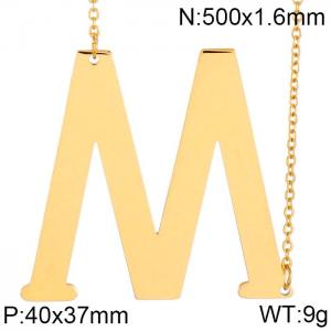 SS Gold-Plating Necklace - KN26343-K