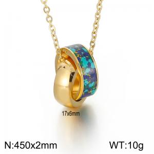 SS Gold-Plating Necklace - KN26516-K