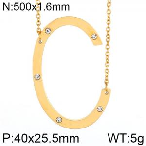 SS Gold-Plating Necklace - KN27426-K