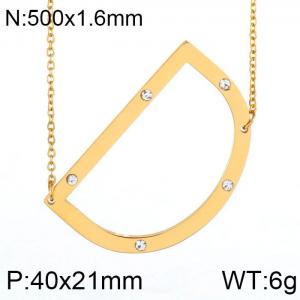 SS Gold-Plating Necklace - KN27427-K