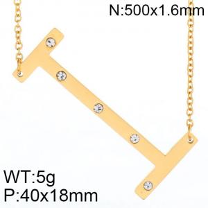 SS Gold-Plating Necklace - KN27432-K