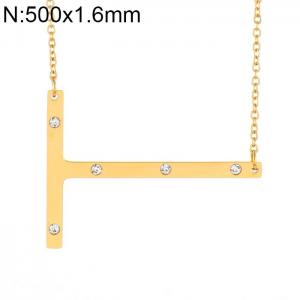 SS Gold-Plating Necklace - KN27443-K