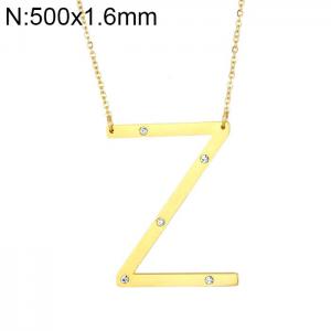 SS Gold-Plating Necklace - KN27449-K