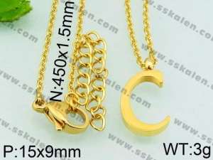 SS Gold-Plating Necklace - KN27582-JE