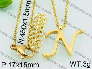 SS Gold-Plating Necklace - KN27593-JE
