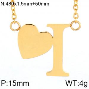 SS Gold-Plating Necklace - KN27644-K