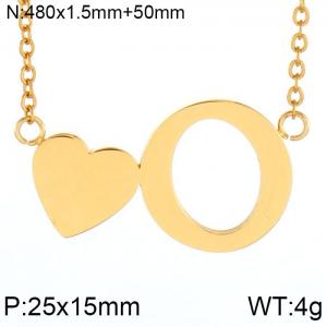 SS Gold-Plating Necklace - KN27650-K