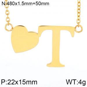 SS Gold-Plating Necklace - KN27655-K