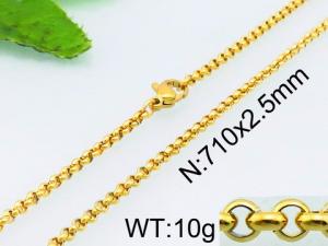 Staineless Steel Small Gold-plating Chain - KN28144-Z