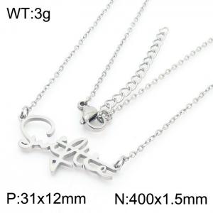 Stainless steel letter necklace - KN281816-LX