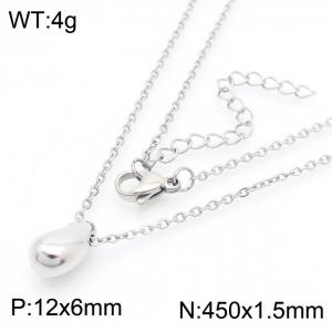 Stainless steel droplet necklace - KN282211-Z
