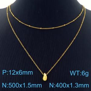 Stainless steel droplet necklace - KN282212-Z