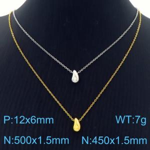 Stainless steel droplet necklace - KN282217-Z