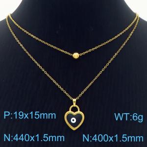 SS Gold-Plating Necklace - KN283023-TJG