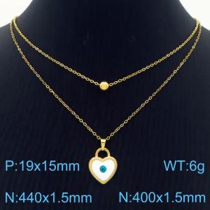 SS Gold-Plating Necklace - KN283024-TJG