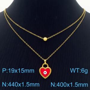 SS Gold-Plating Necklace - KN283025-TJG