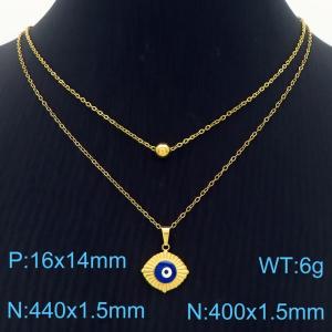 SS Gold-Plating Necklace - KN283035-TJG