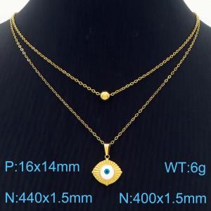 SS Gold-Plating Necklace - KN283036-TJG