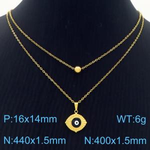 SS Gold-Plating Necklace - KN283037-TJG