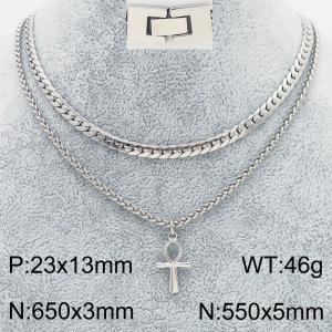 Stainless Steel Necklace - KN283146-KFC