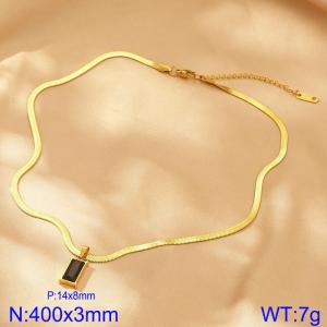 SS Gold-Plating Necklace - KN283217-CM