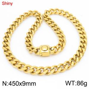 SS Gold-Plating Necklace - KN283651-Z