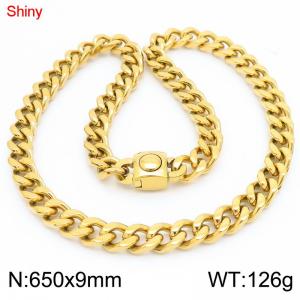 SS Gold-Plating Necklace - KN283655-Z