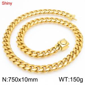 SS Gold-Plating Necklace - KN283699-Z