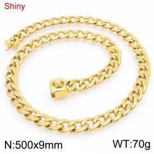 SS Gold-Plating Necklace - KN283778-Z