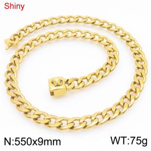 SS Gold-Plating Necklace - KN283779-Z