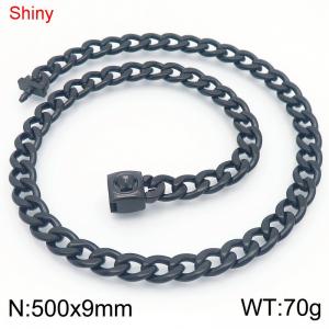 Stainless Steel Black-plating Necklace - KN283792-Z