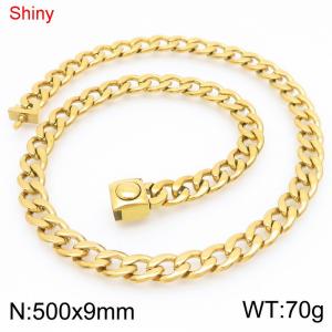SS Gold-Plating Necklace - KN283806-Z