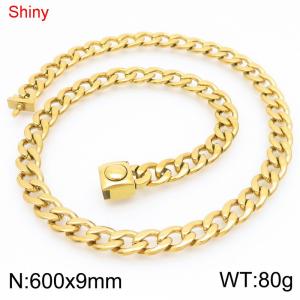 SS Gold-Plating Necklace - KN283808-Z
