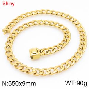 SS Gold-Plating Necklace - KN283809-Z