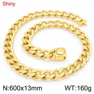 SS Gold-Plating Necklace - KN283850-Z
