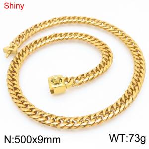SS Gold-Plating Necklace - KN283862-Z
