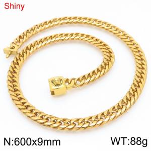 SS Gold-Plating Necklace - KN283864-Z