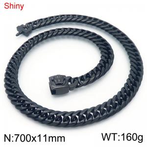 Stainless Steel Black-plating Necklace - KN283901-Z