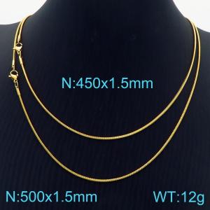 SS Gold-Plating Necklace - KN283998-Z