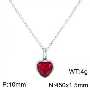 Stainless Steel Stone Necklace - KN284080-LK