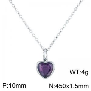 Stainless Steel Stone Necklace - KN284087-LK