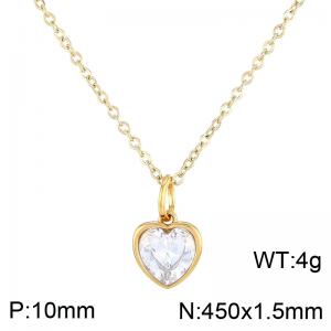 Stainless Steel Stone Necklace - KN284092-LK