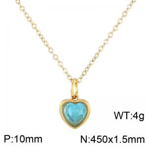 Stainless Steel Stone Necklace - KN284093-LK