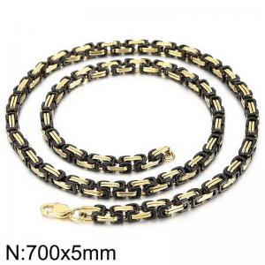 Stainless Steel Black-plating Necklace - KN284143-Z